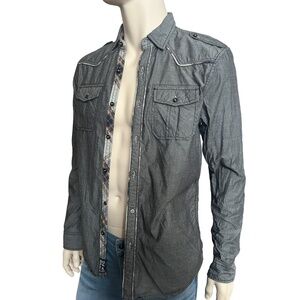 David Bitton Buffalo Shilo Cannon Combo Shirt Utility Cowboy Western Rare Y2K